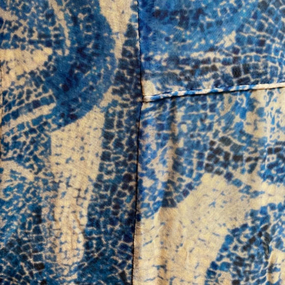 H&M Premium Selection Mosaic-Patterened Organic Silk Midi Dress NWOT - Picture 2 of 4